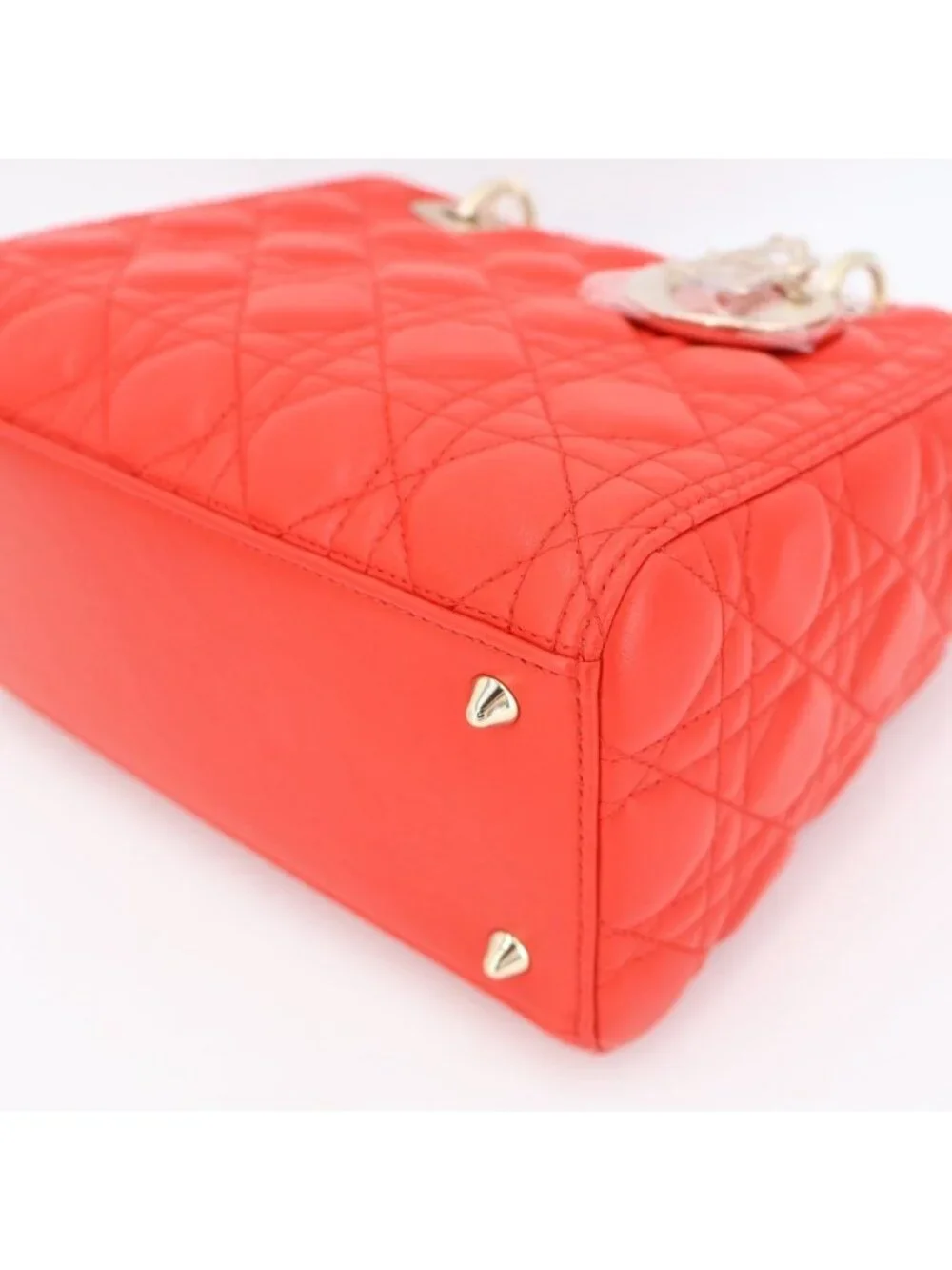 Dior Lady Cannage Leather 2-Way Handbag